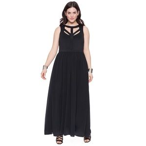 Elegant Black Sleeveless Maxi Dress